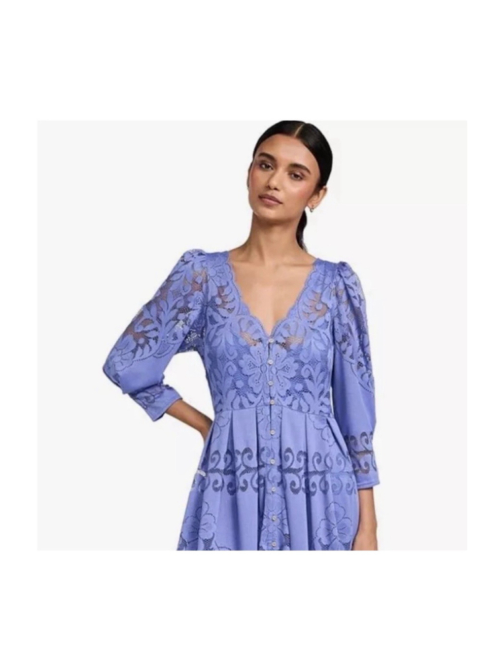 Free People Shadow Dance MIDI Dress Size Large